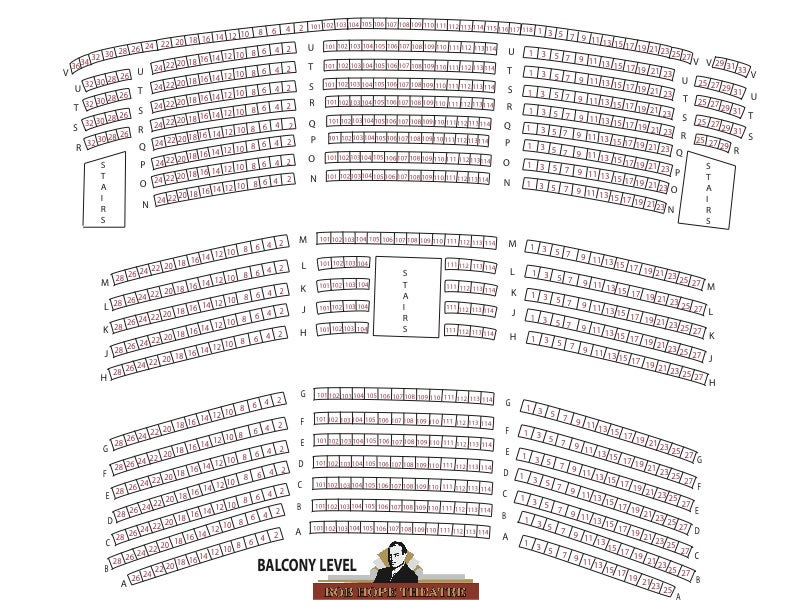 Seating Chart For Bob Hope Theater