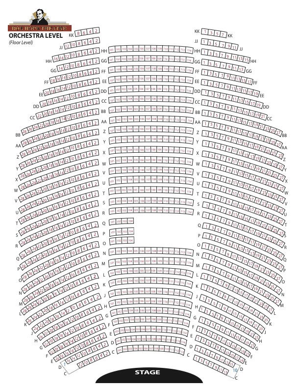 Bob Hope Theater Seating Chart