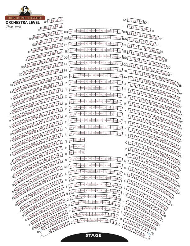 Seating Chart For Bob Hope Theater