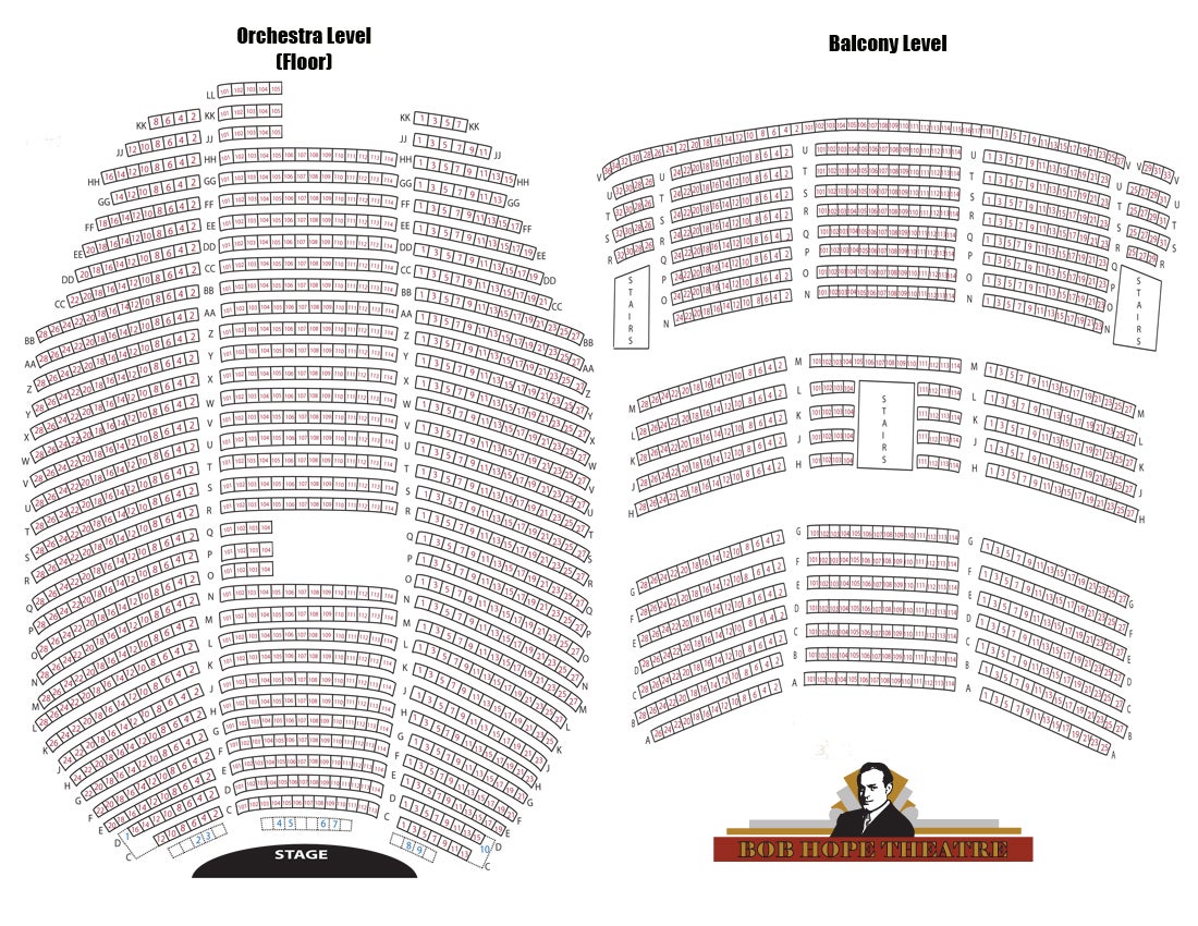 Bob Hope Theatre Stockton Ca Seating Chart