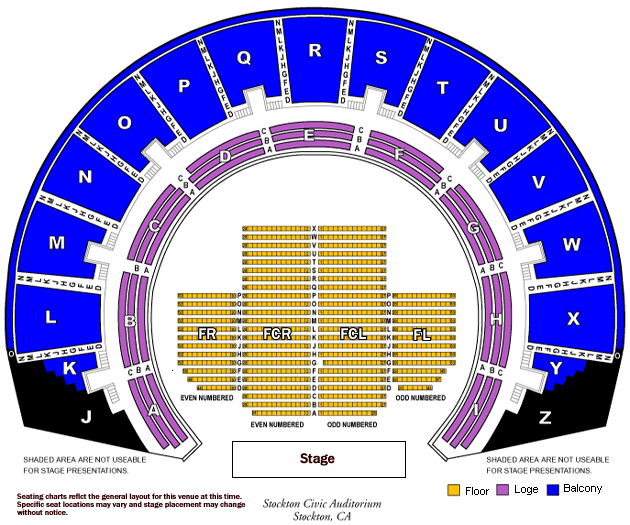 Bob Hope Theatre Stockton Ca Seating Chart