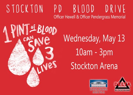Stockton PD Memorial Blood Drive