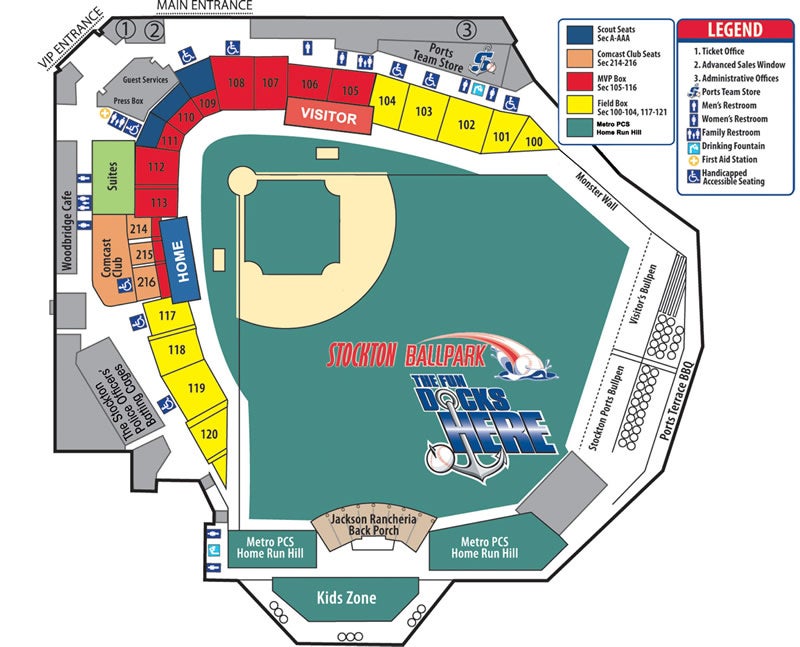 Stockton Ballpark Seating Chart